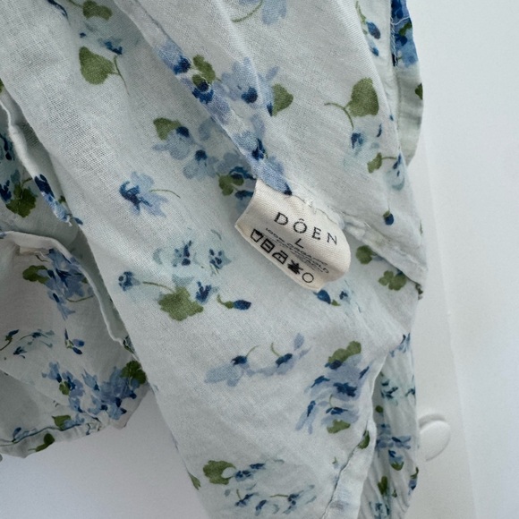 Doen Jane Blouse blue floral pattern - Picture 3 of 5